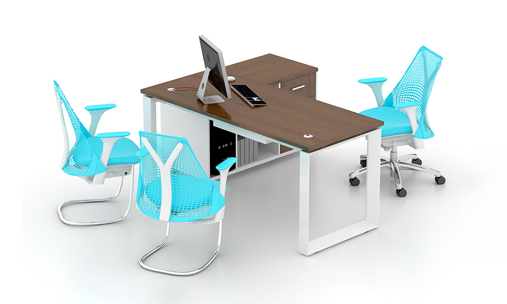 科恩主管桌中副柜01