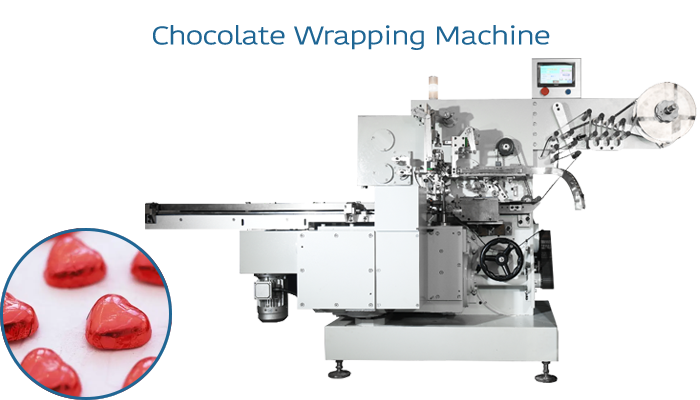 High speed Brush Packaging Machine The machine is designed for allocating, feeding and packing hemispheric, heart-shaped, polygonous, and flat irregular shaped chocolates and candies automatically. It can pack various types products and also ensure the aluminum foil closely attached to the surface of product/the packing fits tightly.
