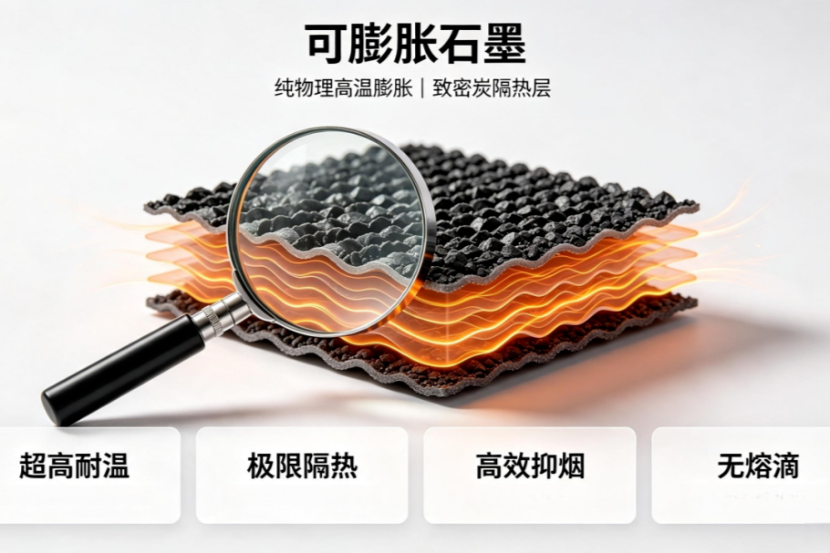 可膨胀石墨（EG）阻燃技术科普：无卤物理膨胀成炭材料