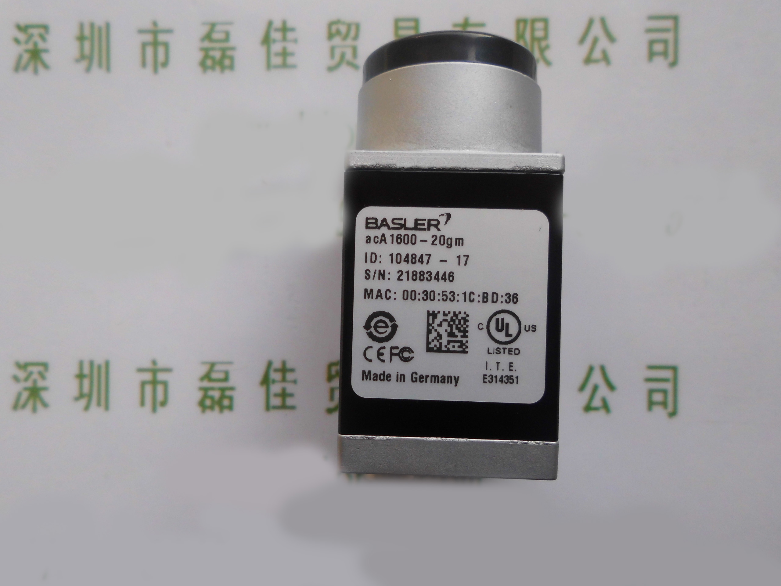 巴斯勒BASLER   acA1600-20gm   ace面阵相机