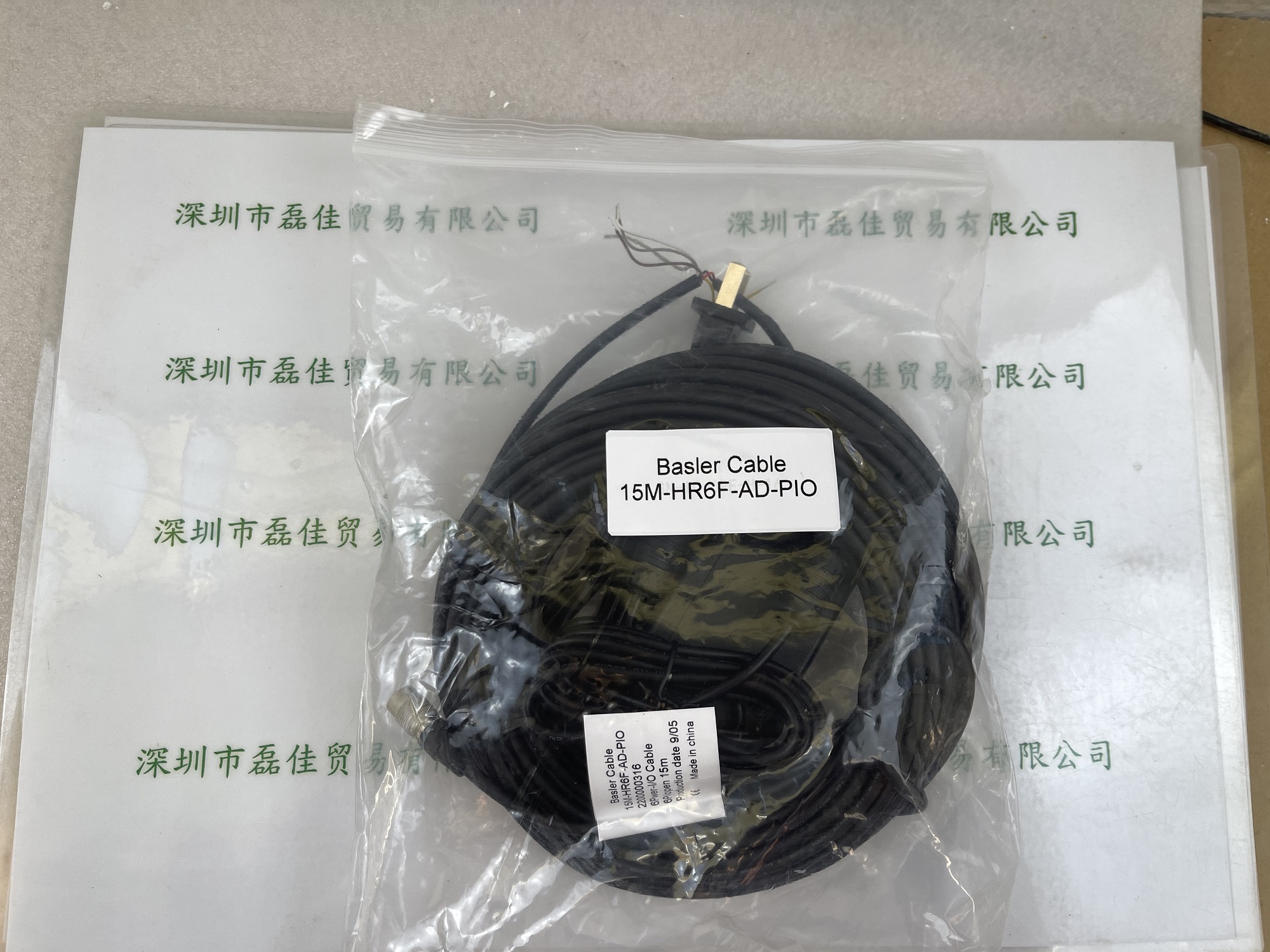 巴斯勒BASLER     15M-HR6F-AD-PIO   工业相机电源线