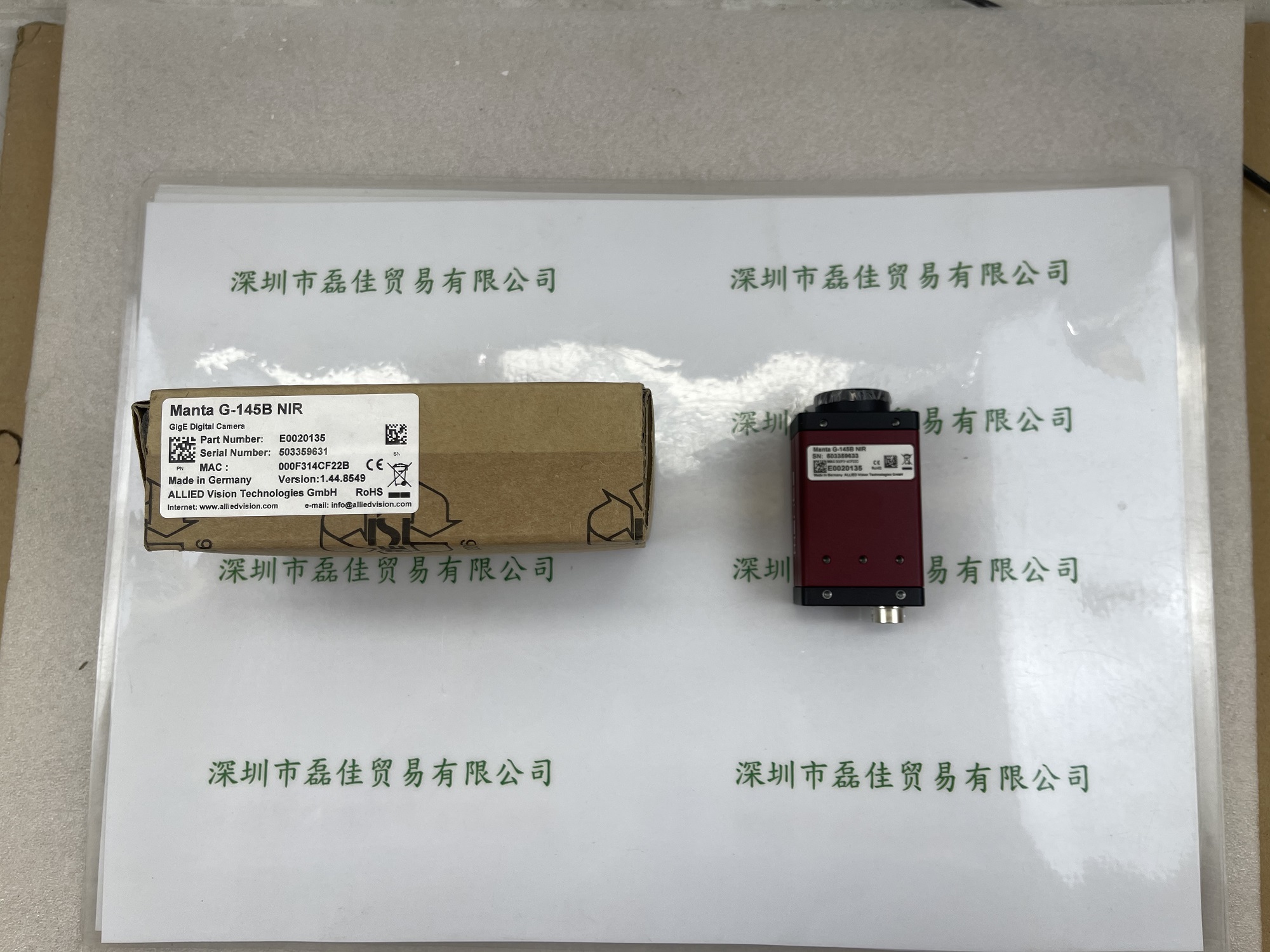 瑷茘德AVT   Manta  G-145B NIR   工业相机