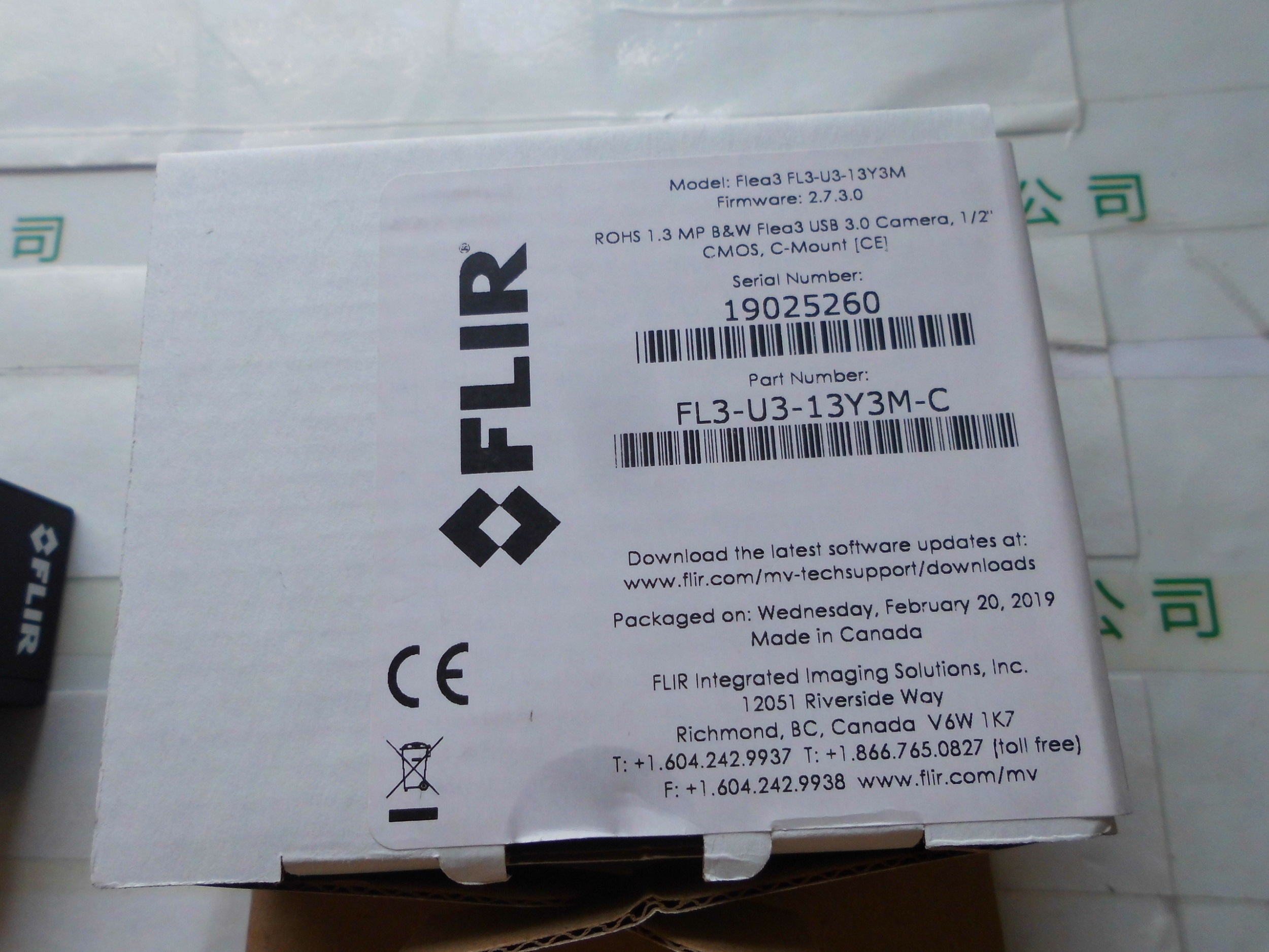 菲力尔FLIR     FL3-U3-13Y3M-C