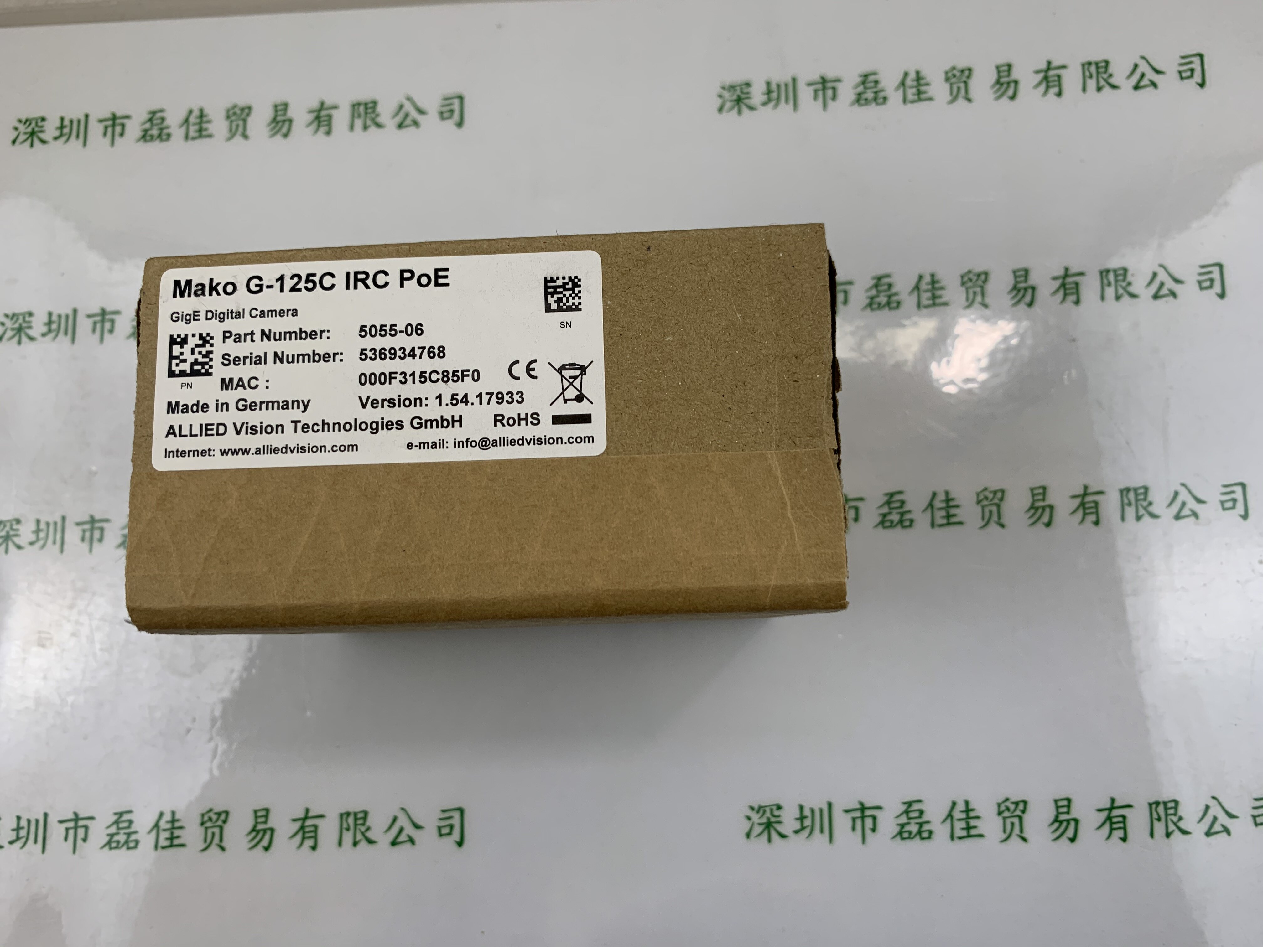 瑷荔德AVT  Allied Vision  mako G-125C IRC PoE   工业相机