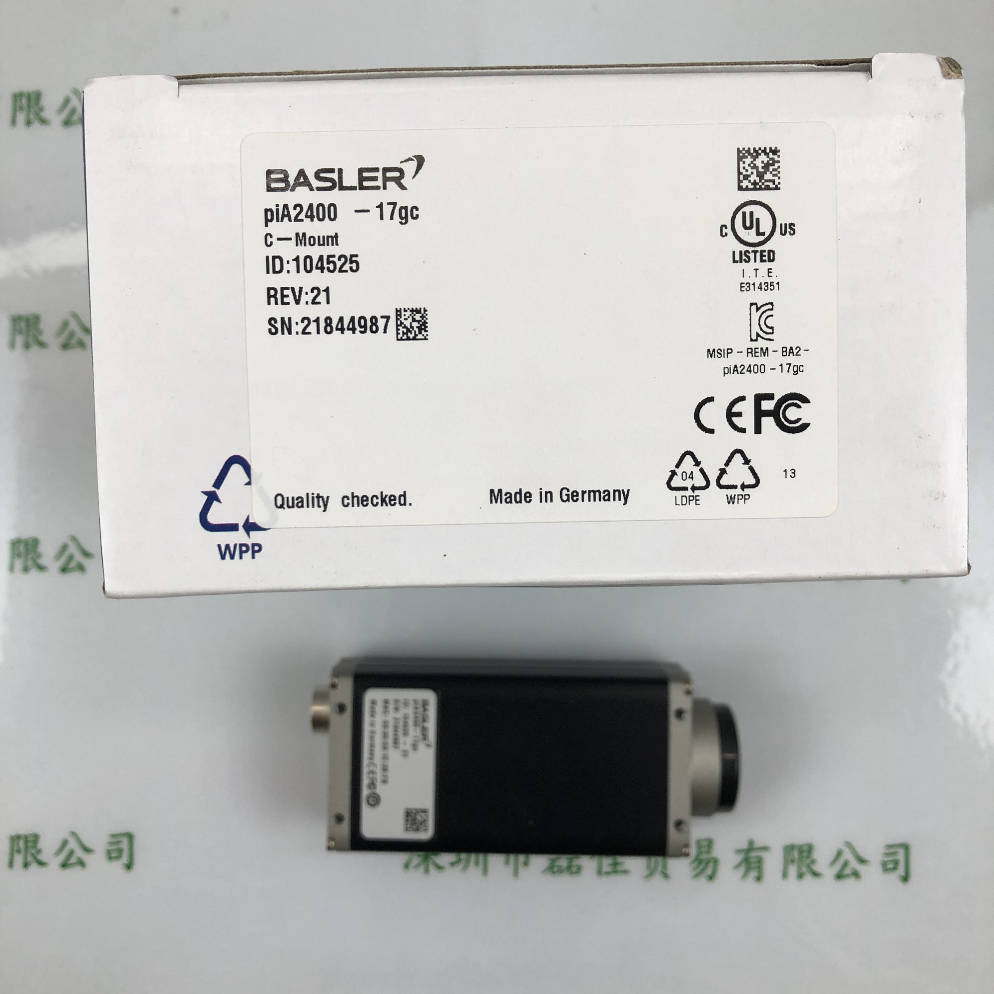 巴斯勒BASLER   PIA2400-17GC   工业相机