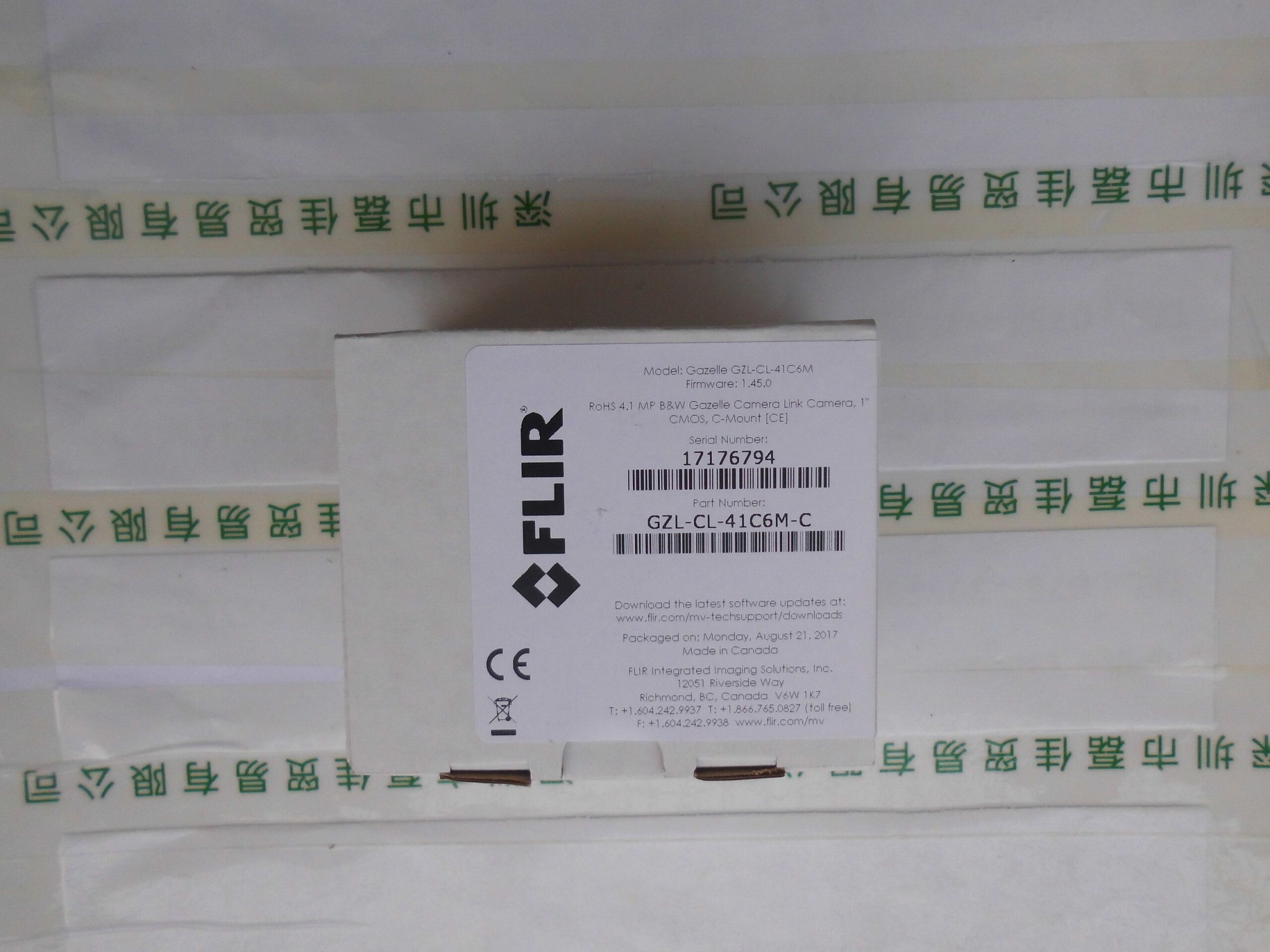 菲力尔FLIR   灰点    GZL-CL-41C6M-C  相机