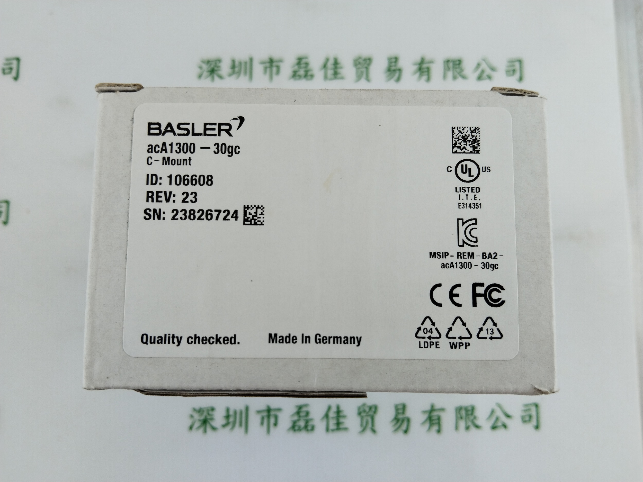 巴斯勒BALSER    ACA1300-30GC    相机