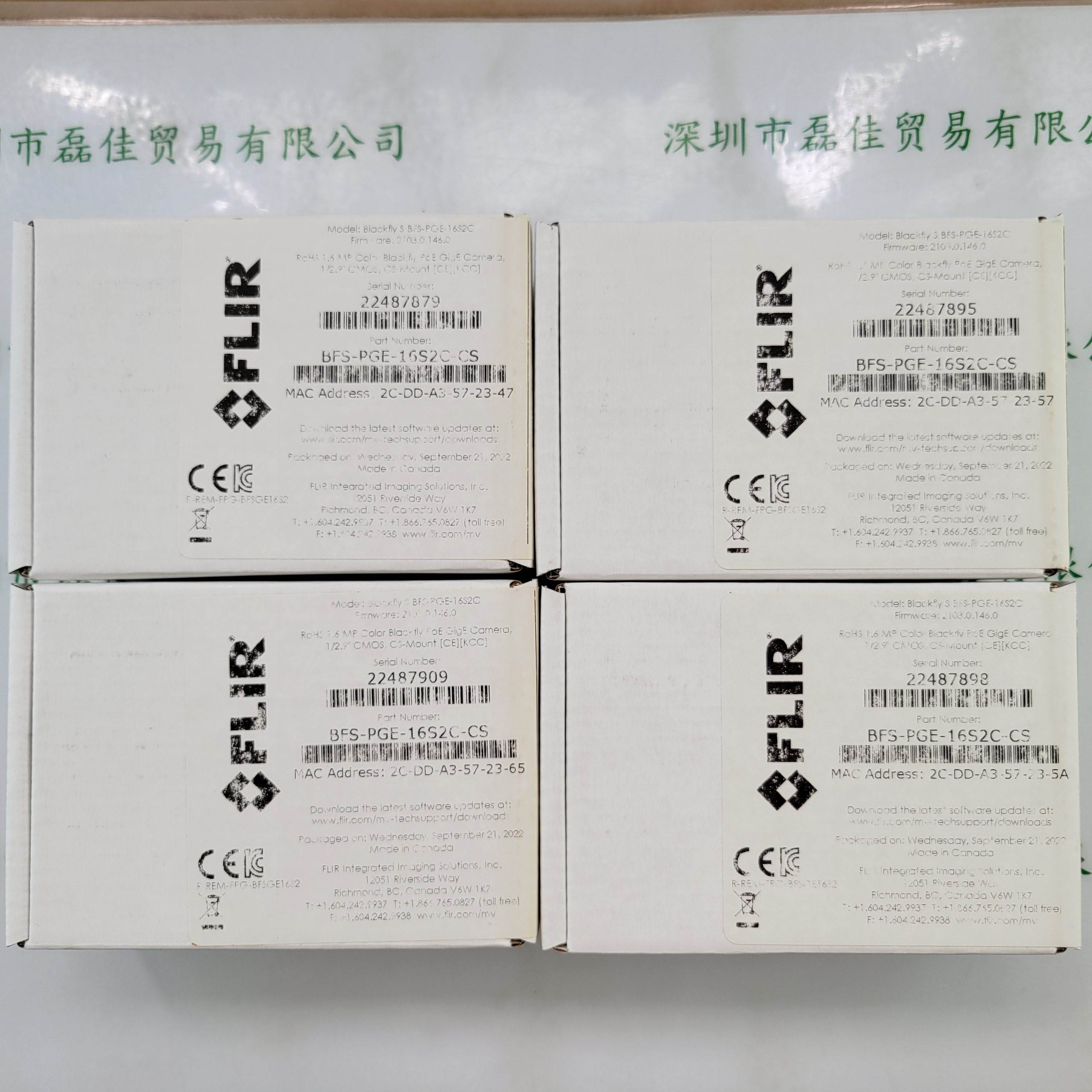 FLIR菲力尔 BFS-PGE-16S2C-CS 工业相机