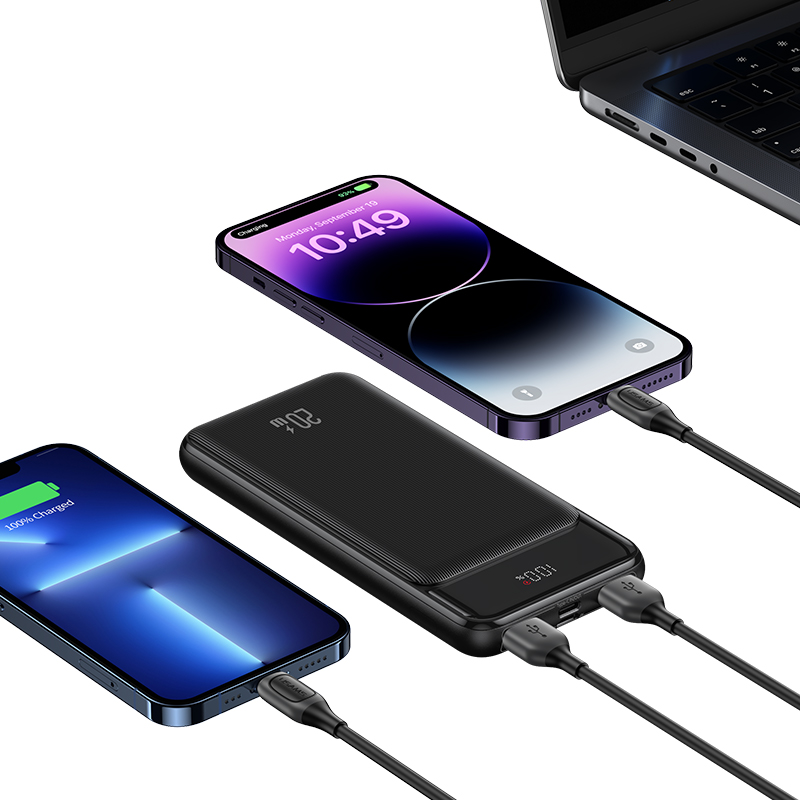 PD20W+QC3.0 3 Ports Digital Display Fast Charging Power Bank 10000mAh--XY Series