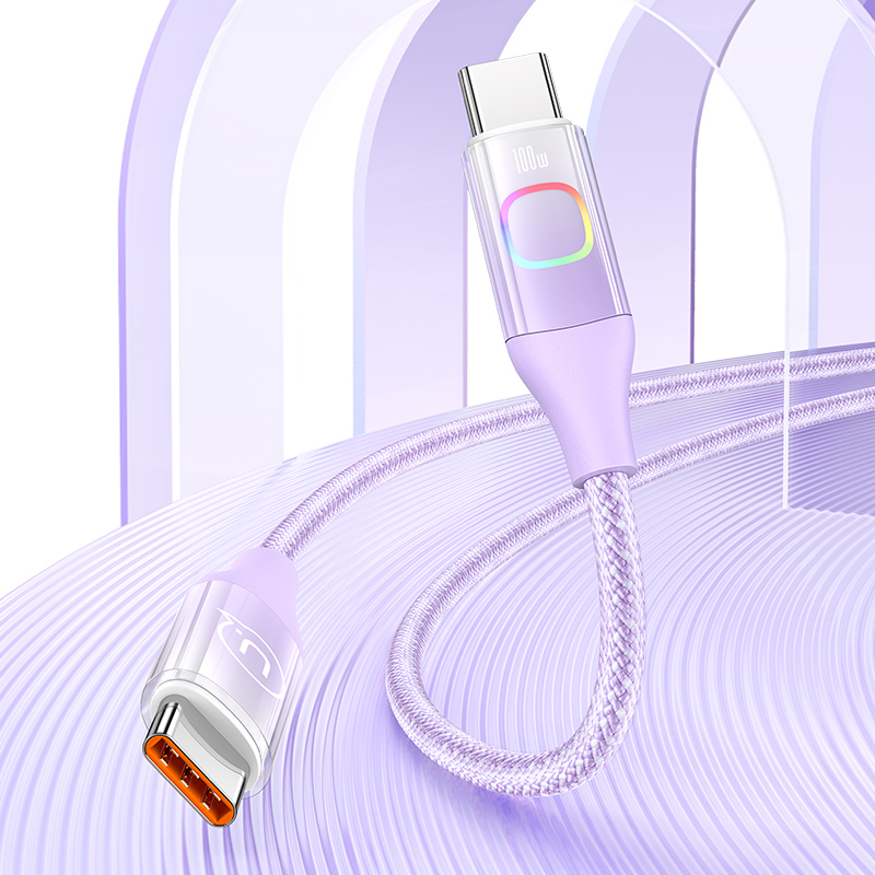 Type-C To Type-C PD100W七彩灯快充渐变数据线 星脉系列