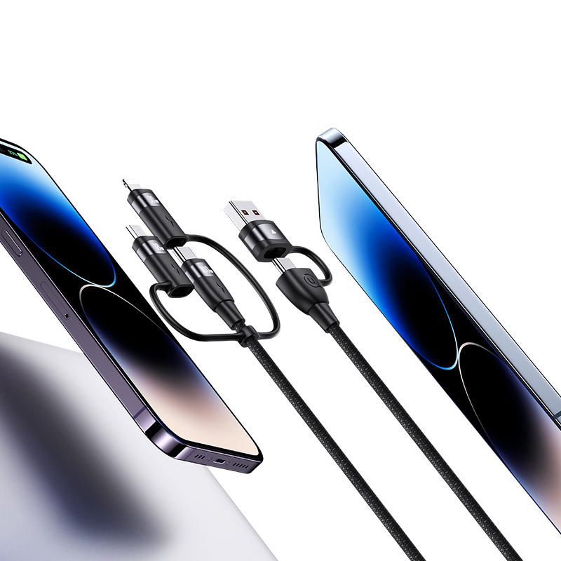 U85 PD100W U转C TO C转L+M 6合1铝合金多功能快充数据线