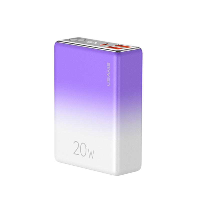 US-CD184 Power Bank Magnético 10000mAh PD20W+QC3.0 Aluminio Transparente  Bidireccional USAMS