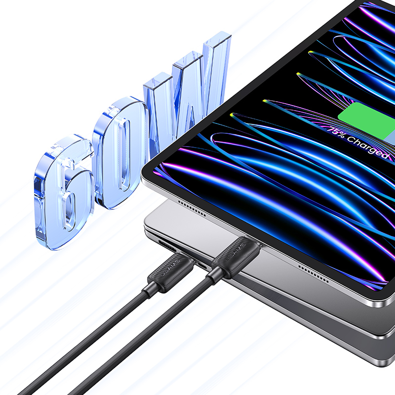 60W Striped Data Cable Type-C To Type-C-KY Series - 深圳市 60W Striped Data Cable Type-C To Type-C-KY Series - 深圳市