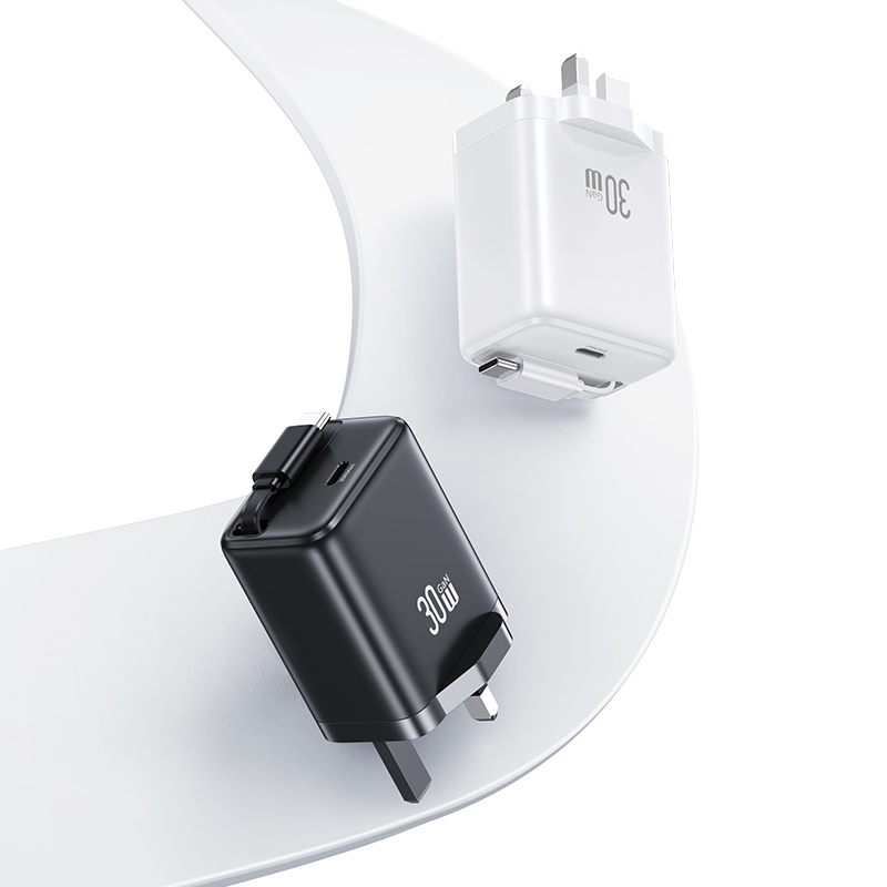易充系列30W Type-C伸缩线充电器(英规) - 深圳市优胜仕贸易 易充系列30W Type-C伸缩线充电器(英规) - 深圳市优胜仕贸易