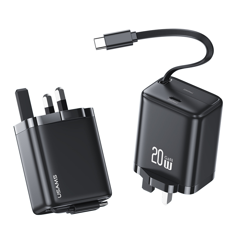 20W Charger With Type-C Retractable Cable - YC Series (UK)