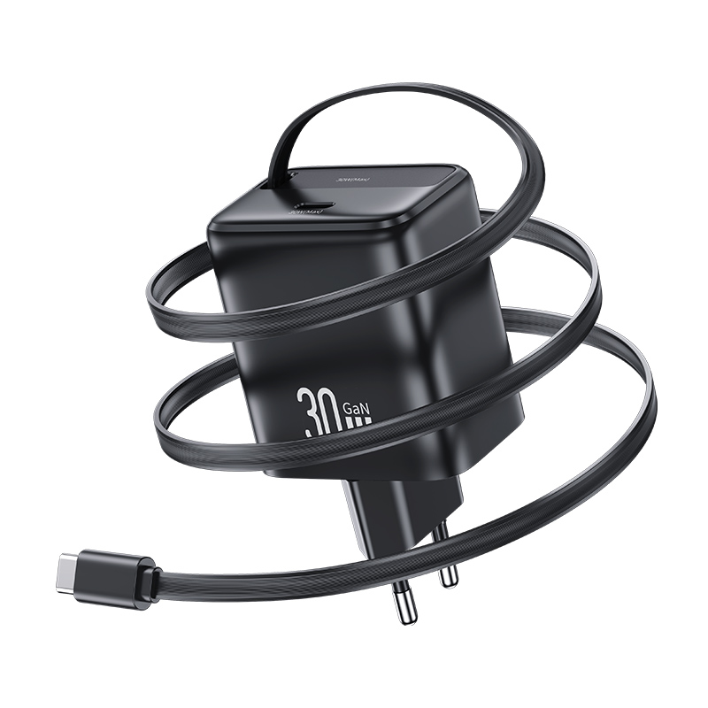 30W Charger With Type-C Retractable Cable - YC Series (EU)