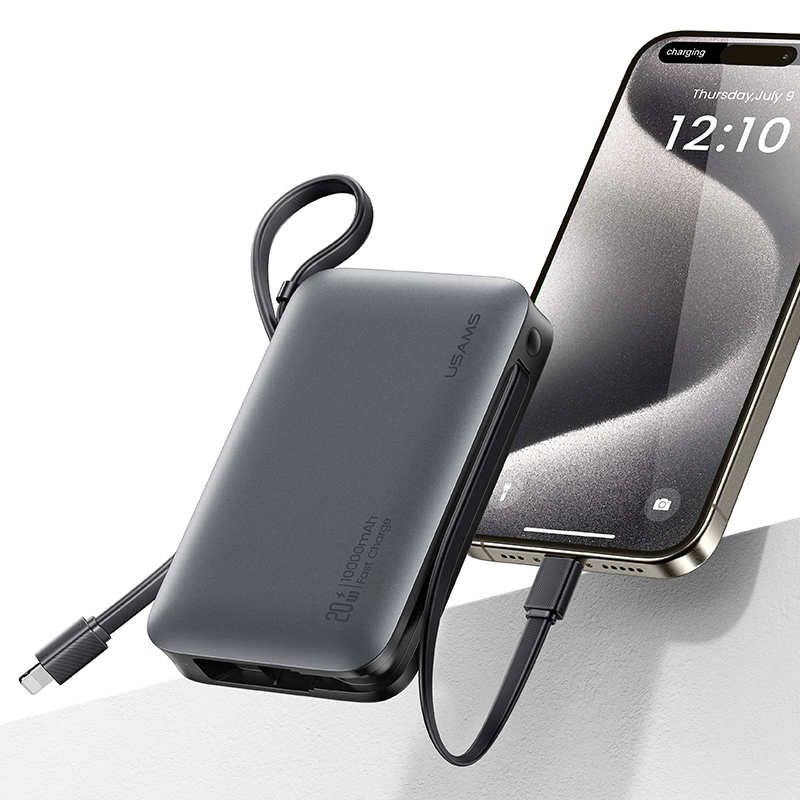 20W Fast Charging Digital Display Power Bank With Type-C+Lightning Cables - XR Series