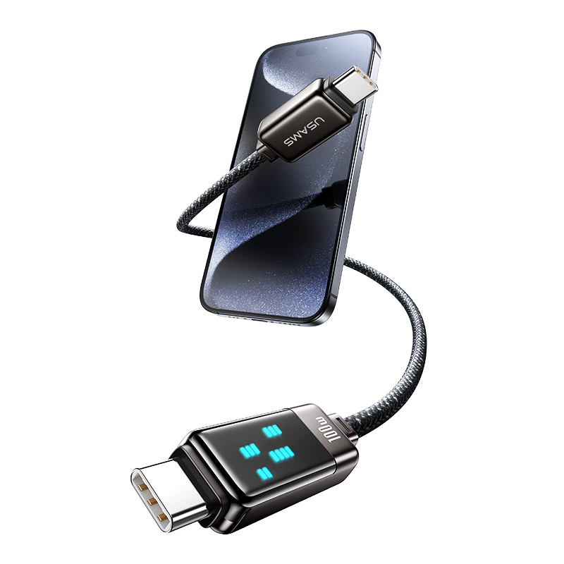 100W Zinc Alloy Fast Charging Data Cable Type-C To Type-C - Meteor Series