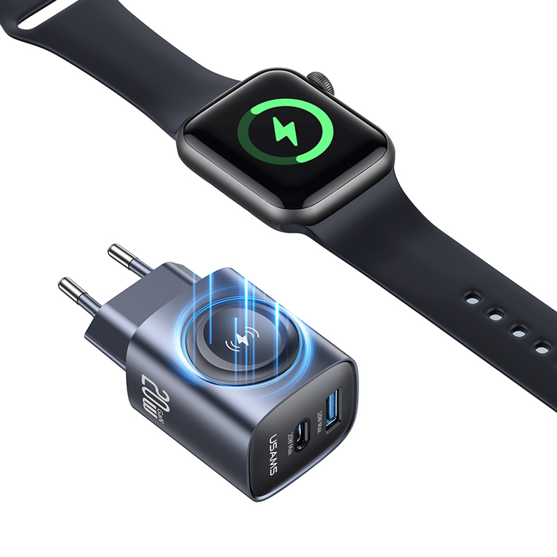 T67 20W多功能苹果手表充电器 A+C 欧规