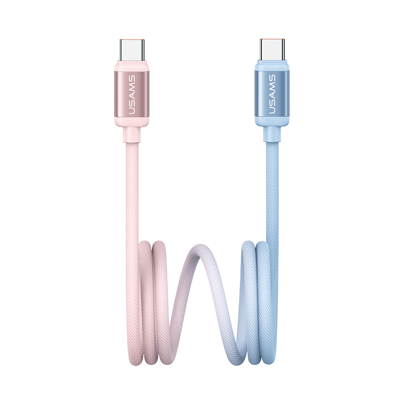 SJ756 双彩系列 60W双色铝合金快充数据线 Type-C To Type-C