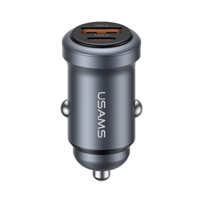 CC322 30W A+C Ports Aluminum Alloy Car Charger