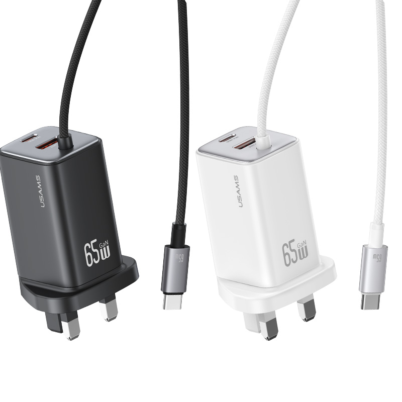 CC280 65W GaN ACC 3 Ports Fast Charger With Cable (UK) -JC series