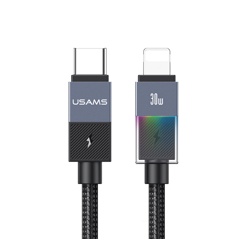 SJ776 U93 Charging & Data Cable C to iP with Colorful Light