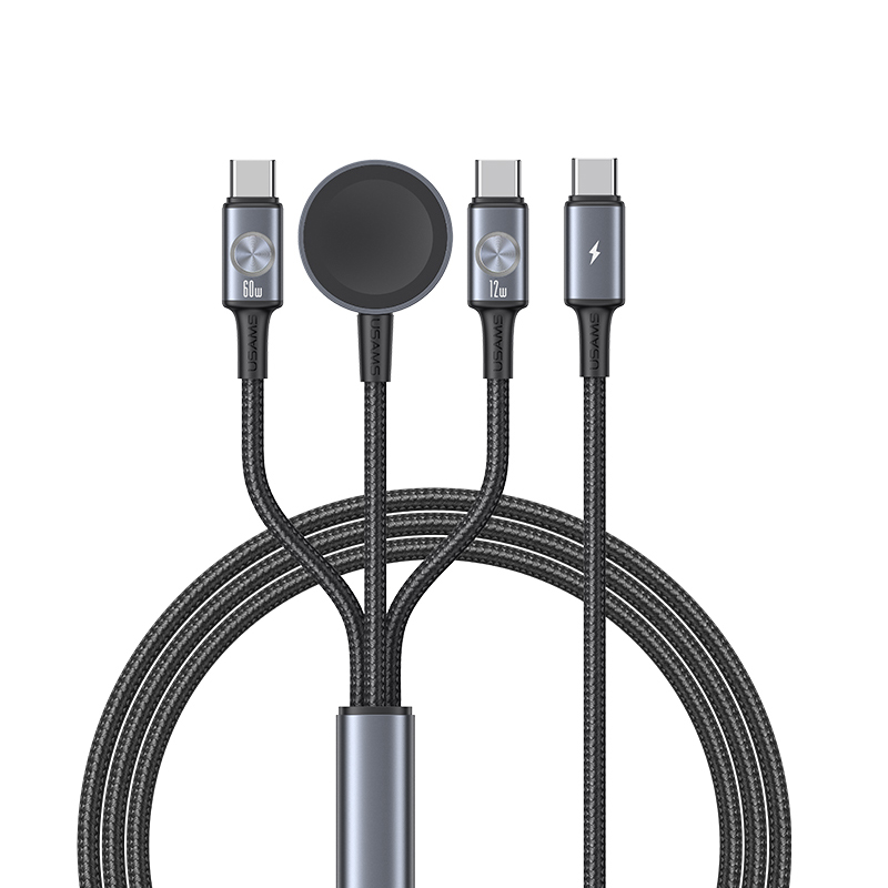 72W 3in1 USB-C Cable with Watch Wireless Charger - Huan Series