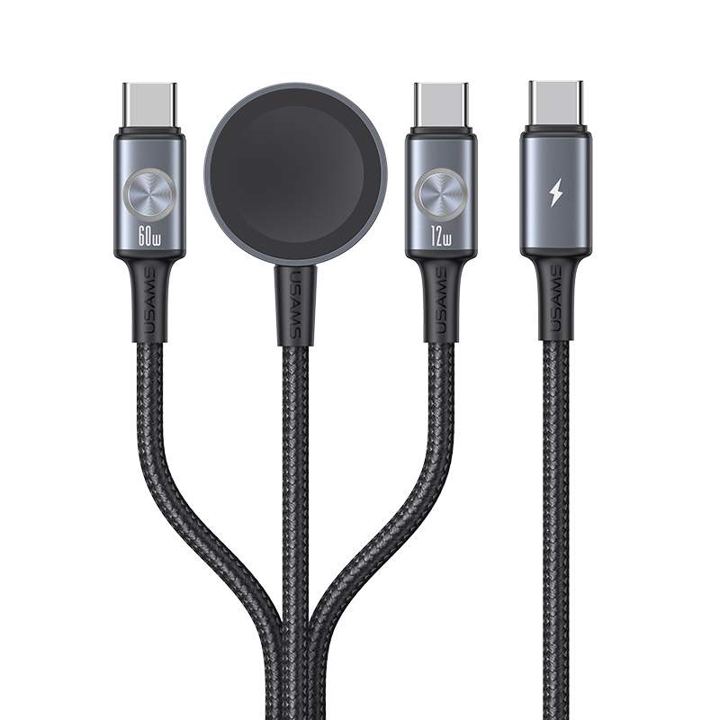 72W 3in1 USB-C Cable with Watch Wireless Charger - Huan Series