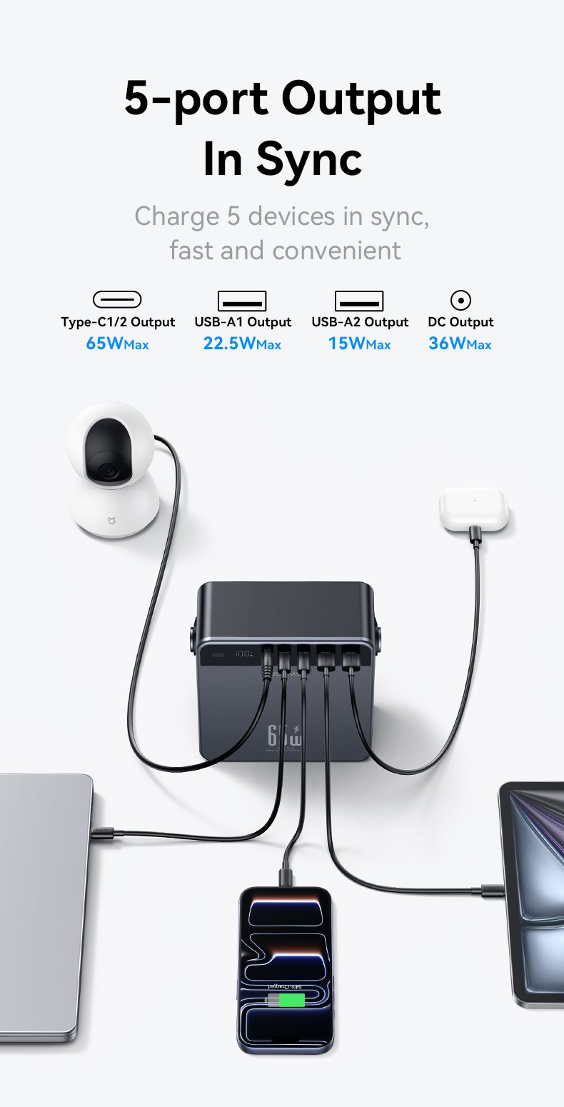 Kích thước thực tế và quai xách tiện lợi của pin dự phòng 80000mAh