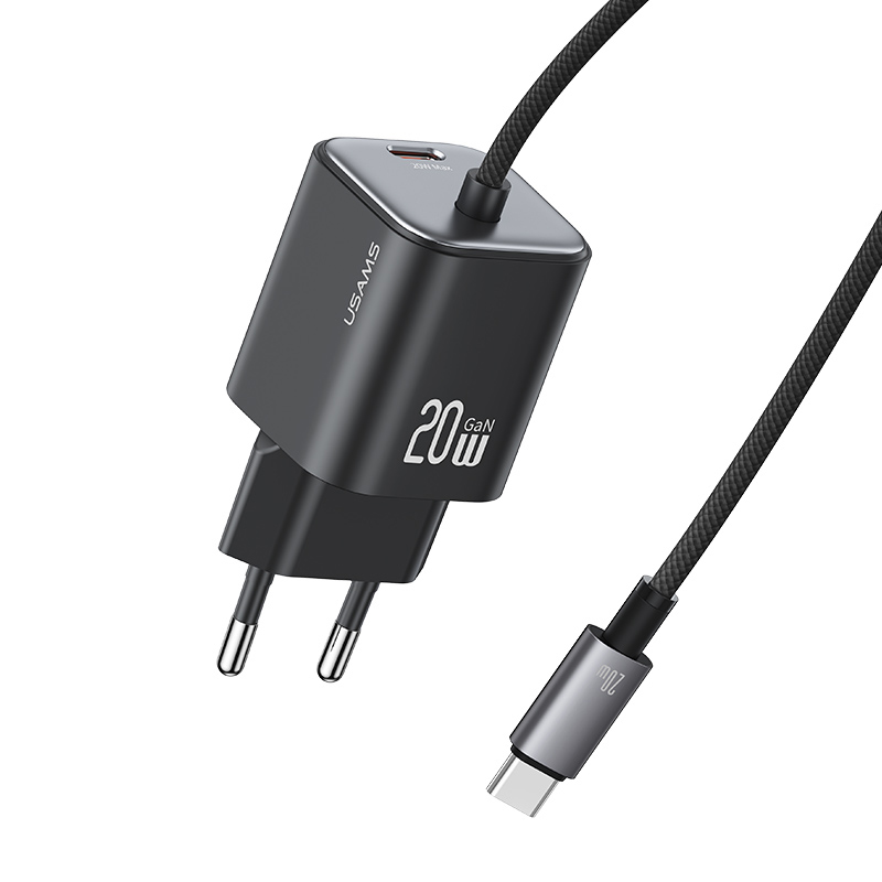CC261 20W GaN Mini Dual-port Fast Charger With Cable (EU) - JC Series