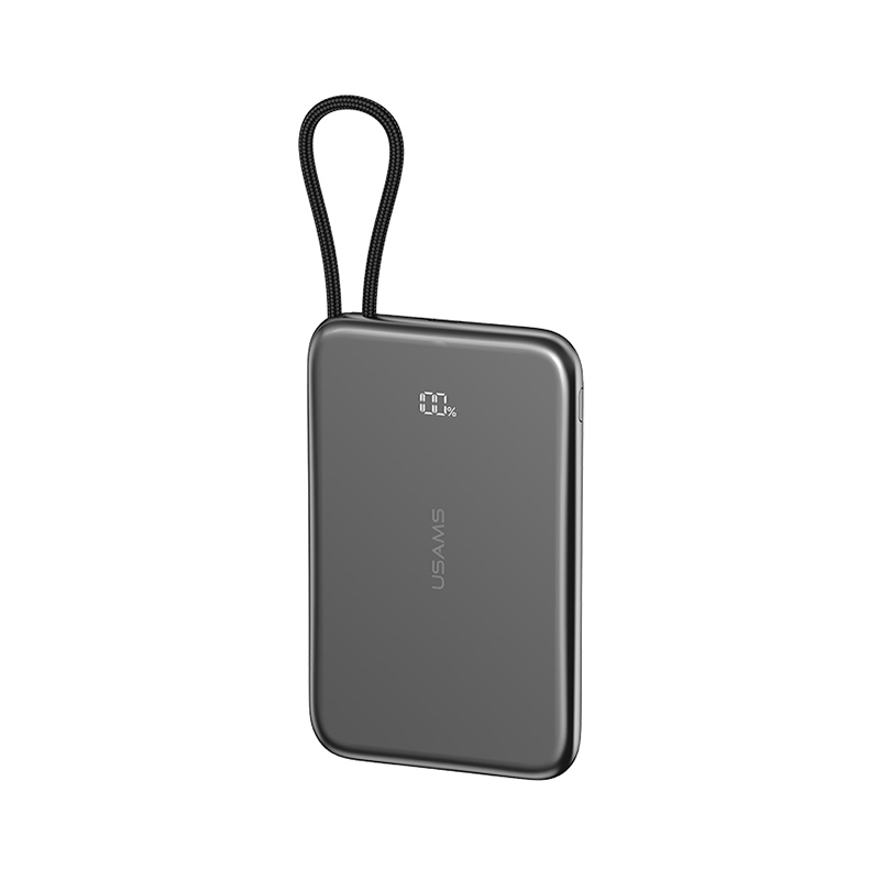 20W Ultra-thin Magnetic Digital Display Power Bank With Type-C Cable - XJ Series
