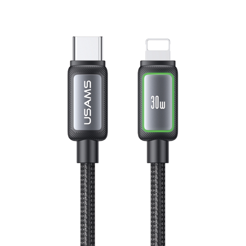SJ816 U110 60W Al-Alloy Type-C to iP RGB Fast Charging & Data Cable