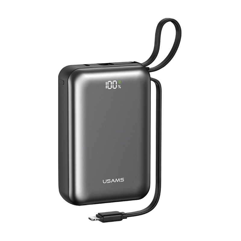 CD284 22.5W Semi-Solid Digital Display Power Bank with Fast-Charging Cable 