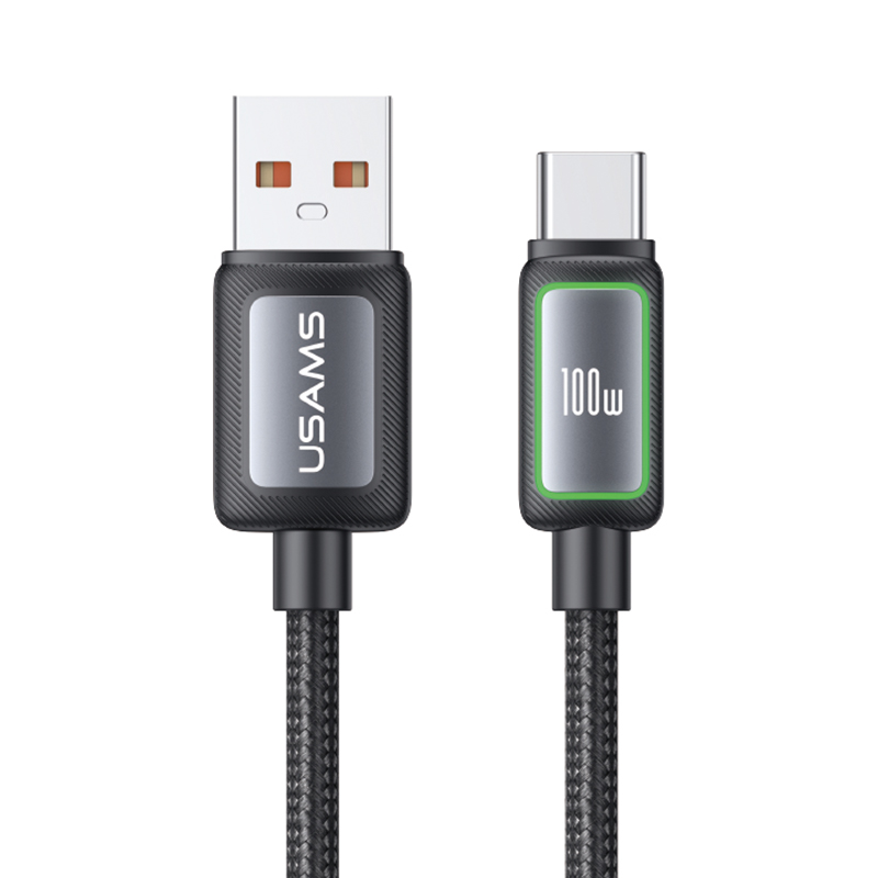 SJ817 U110 60W Al-Alloy USB-A to Type-C RGB Fast Charging & Data Cable