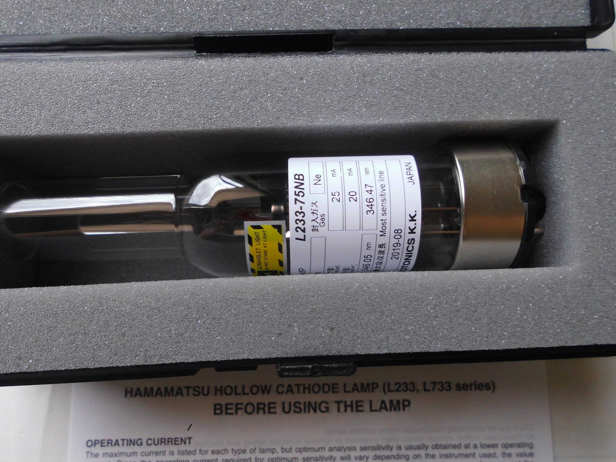 HAMAMATSU滨松空心极阴灯  L233-75NB(Y)