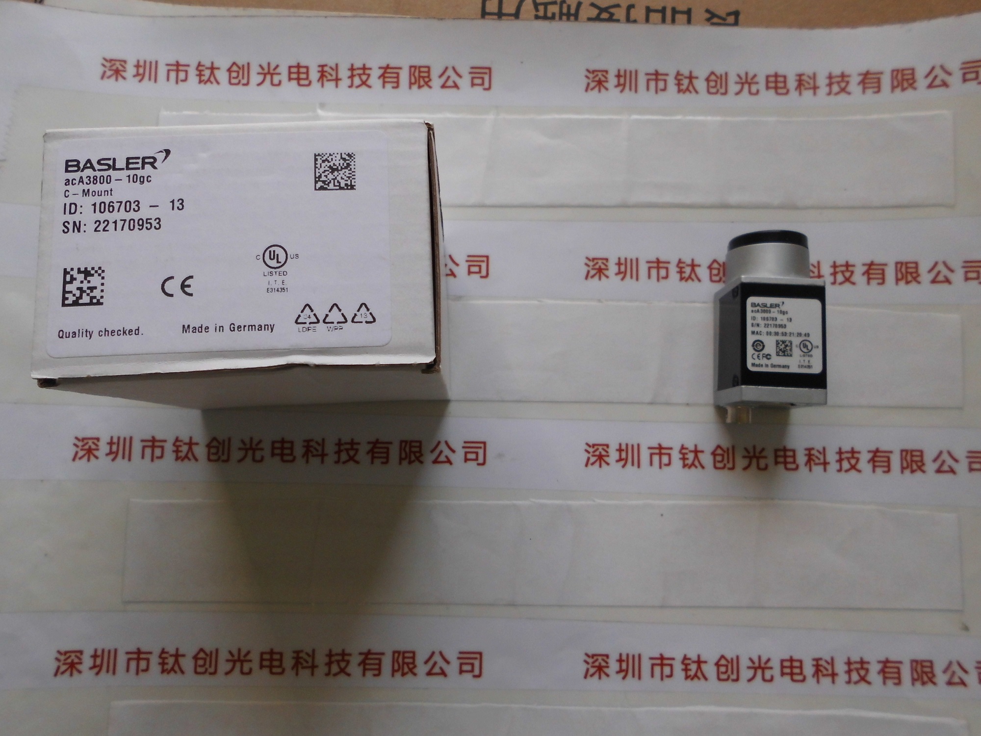 BASLER巴斯勒 工业相机 acA3800-10gc