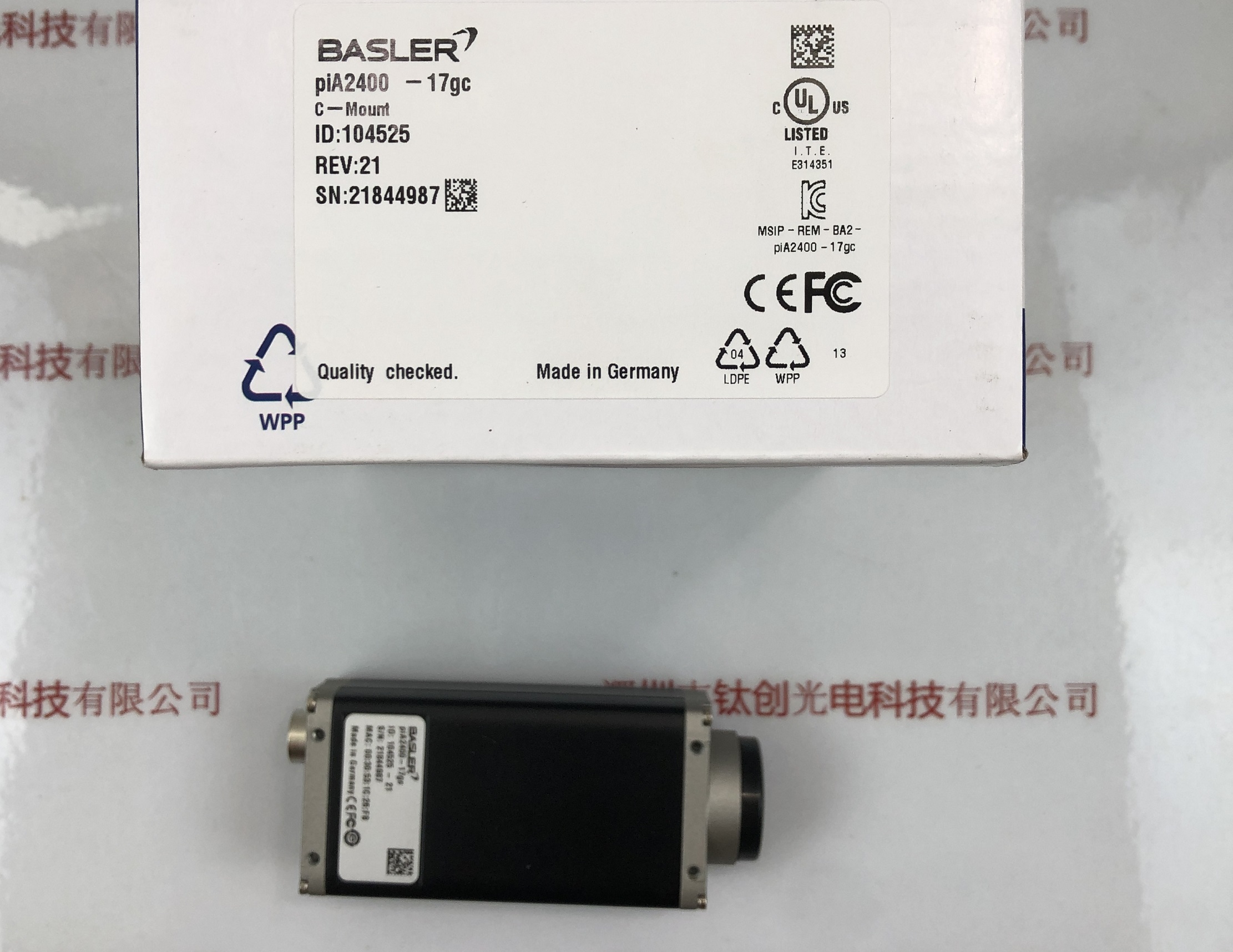 basler巴斯勒 工业相机 PIA2400-17GC