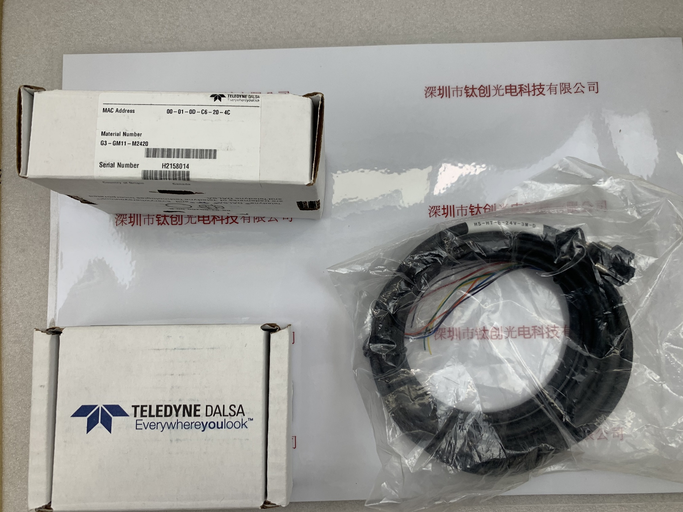 DALSA 达尔萨工业相机  G3-GM11-M2420 配套网线和电源线