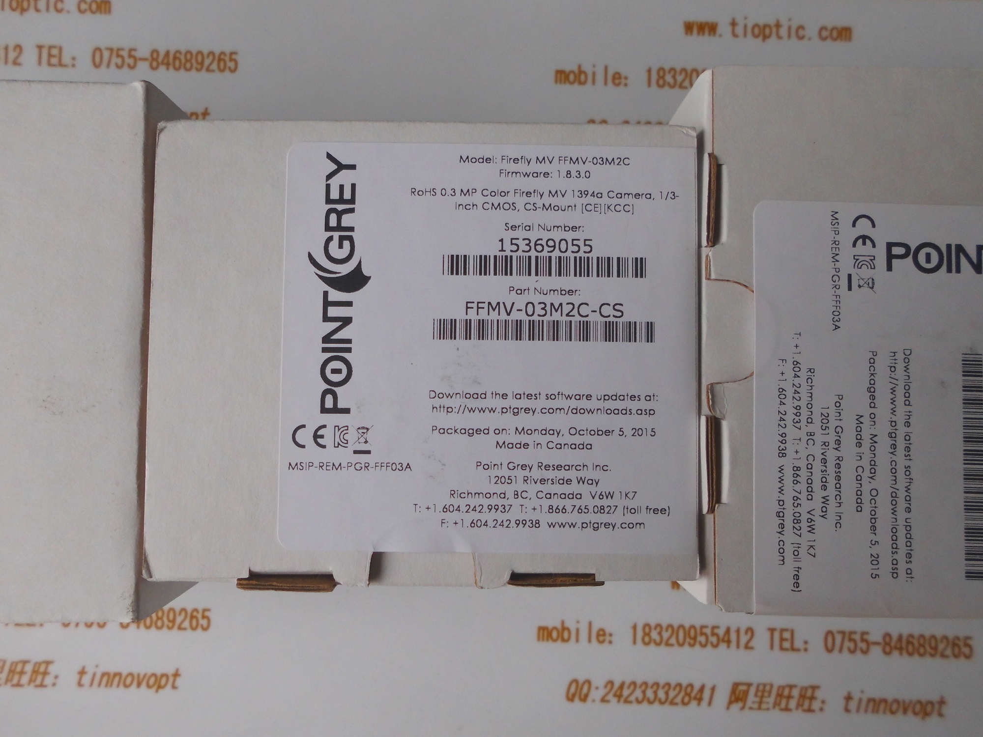 Point Grey灰点FFMV-03M2C-CS  工业相机