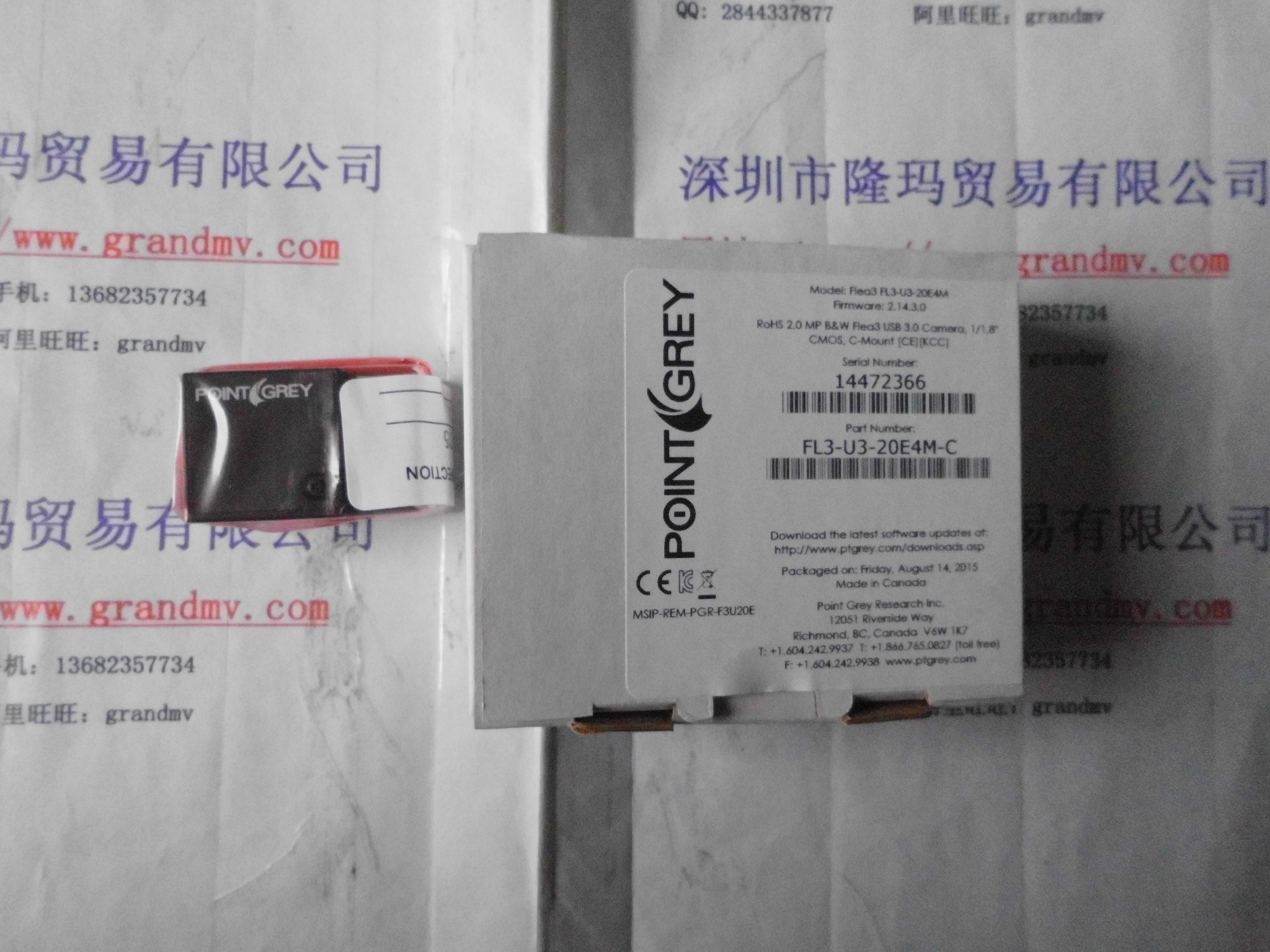 Point Grey灰点 FL3-U3-20E4M-C  工业相机