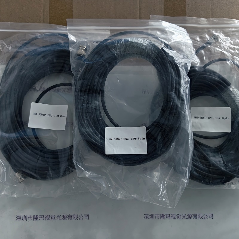 磊坚光电   HM-TR6P-BNC-15M-6pin  工业相机线缆  15米长母头