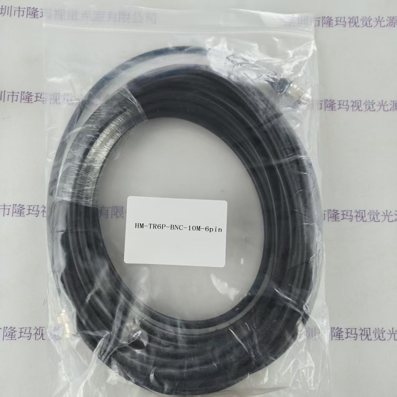 磊坚光电   HM-TR6P-BNC-10M-6pin  工业相机线缆  10米长母头