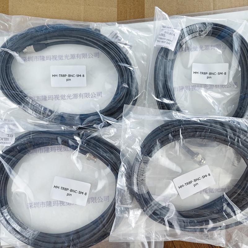 磊坚光电   HM-TR8P-BNC-5M-8pin    工业相机线缆  5米长公头