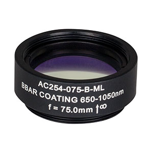 Thorlabs 索雷博 AC254-075-B-ML  消色差双胶合透镜