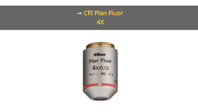 NIKON尼康 CFI Plan Fluor 4X 物镜