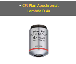 NIKON尼康 CFI Plan Apochromat Lambda D 4X 物镜