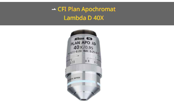 NIKON尼康 CFI Plan Apochromat Lambda D 40X 物镜