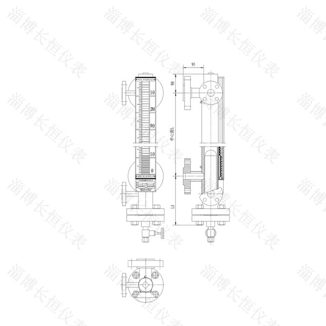 YHCFN防粘稠型磁翻柱（磁浮子）液位计