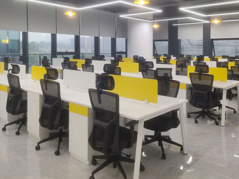 Large office building roller blinds